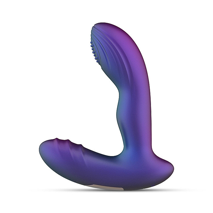 Анальная вибропробка с пульсацией Hueman - Galaxy Tapping Buttplug