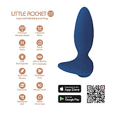 Анальна вібропробка Adrien Lastic Little Rocket 2.0 + APP