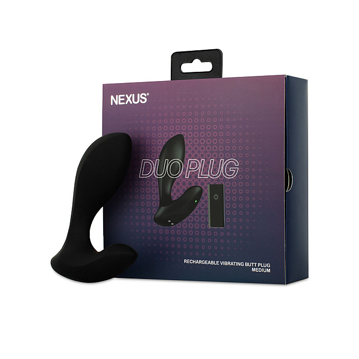 Анальная вибропробка Nexus DUO Plug Medium, пульт ДУ