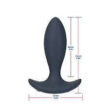 Анальна пробка з пульсацією Lux Active – Throb – 4.5" Anal Pulsating Massager, пульт ДК