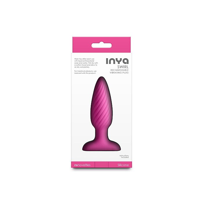 Анальная пробка с вибрацией NS Novelties INYA - Swirl - Pink