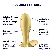 Анальная смарт-пробка с вибрацией Satisfyer Intensity Plug Gold