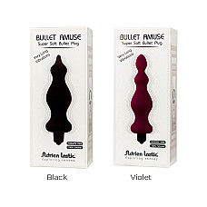 Анальна пробка з вібрацією Adrien Lastic Bullet Amuse Purple, макс. діаметр 3,9 см
