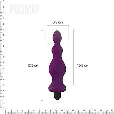 Анальна пробка з вібрацією Adrien Lastic Bullet Amuse Purple, макс. діаметр 3,9 см