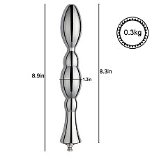 Металлический анальный плаг для секс-машин Hismith Bullet Anal Toy, система KlicLok