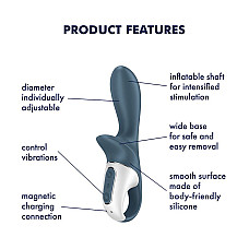 Анальный вибратор надувной Satisfyer Air Pump Booty 2