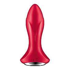 Анальная смарт-вибропробка с жемчужным массажем Satisfyer Rotator Plug 1+ Red