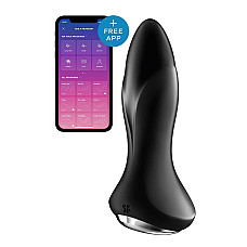 Анальная смарт-вибропробка с жемчужным массажем Satisfyer Rotator Plug 1+ Black