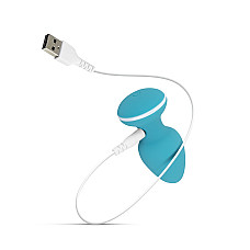 Анальная вибропробка Cala Azul – Blanca Vibrating anal plug, 10 режимов