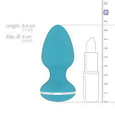 Анальная вибропробка Cala Azul – Blanca Vibrating anal plug, 10 режимов