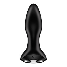 Анальная смарт вибропробка с жемчужным массажем Satisfyer Rotator Plug 2+ Black