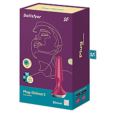 Анальная смарт-вибропробка Satisfyer Plug-ilicious 2 Berry