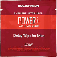 Пролонгуюча серветка Doc Johnson Power + Delay Wipe For Men з екстрактом йохимбе
