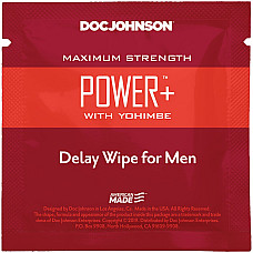 Пролонгуюча серветка Doc Johnson Power + Delay Wipe For Men з екстрактом йохимбе