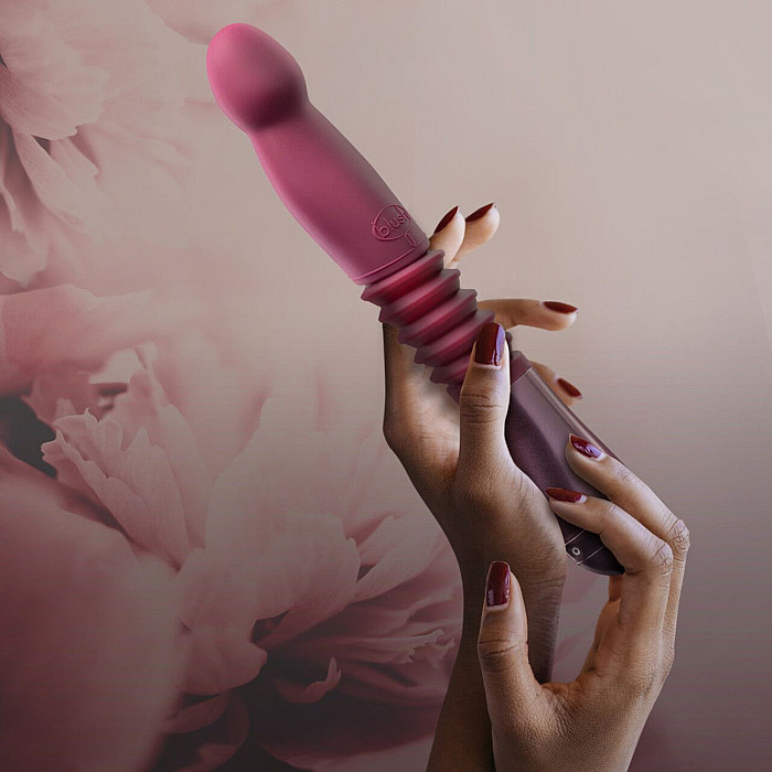 Пульсатор для точки G Blush Temptasia – Trixie Thrusting Dildo – Wine Red, 3 скорости