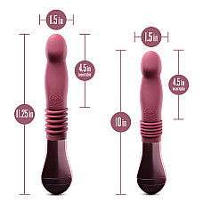 Пульсатор для точки G Blush Temptasia – Trixie Thrusting Dildo – Wine Red, 3 скорости