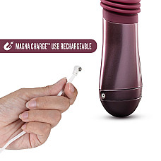 Пульсатор для точки G Blush Temptasia – Trixie Thrusting Dildo – Wine Red, 3 скорости