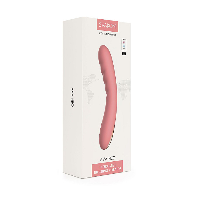 Смарт-вібратор з пульсацією Svakom Ava Neo Peach Pink, 15 режимів роботи, водонепроникний
