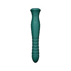 Смарт пульсатор-кролик с вибрацией Zalo Mose 2 Turquoise Green, подогрев до 42°C, кристалл Swarovski
