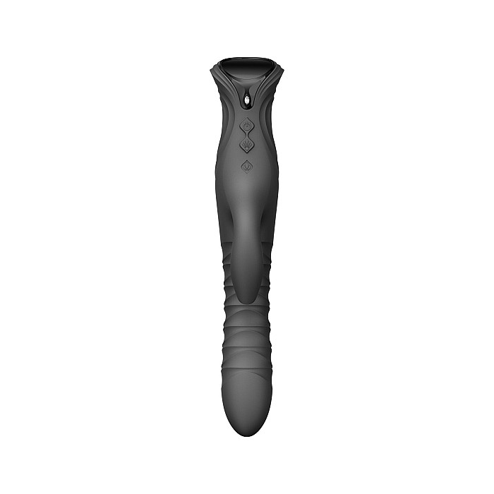 Смарт пульсатор-кролик с вибрацией Zalo Mose 2 Obsidian Black, подогрев до 42 °C, кристалл Swarovski