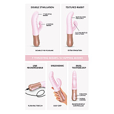 Двойной пульсатор кролик Love To Love SASSY BUNNY - BABY PINK