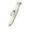 Смарт пульсатор-кролик с вибрацией Zalo Mose 2 Ivory White, подогрев до 42 °C, кристалл Swarovski