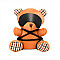Плюшевый медвежонок ROPE Teddy Bear БДСМ в кожаной маске и обвязке, 22x16x12 см