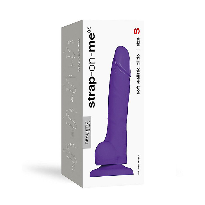 Реалістичний фалоімітатор Strap-On-Me SOFT REALISTIC DILDO Violet - Size S