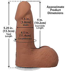 Фаллоимитатор Doc Johnson The Realistic Cock ULTRASKYN - 5 Inch with Balls Caramel