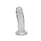 Прозорий фалоімітатор Alive Jelly Dildo Majestic, ТПЕ, присоска, діаметр 3.7см, довжина 14.7см