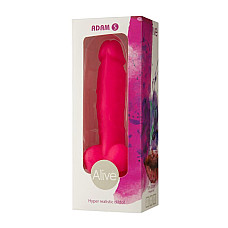 Фаллоимитатор Alive Adam Pink S, двухслойный, силикон+ Silexpan, диаметр 3,5см