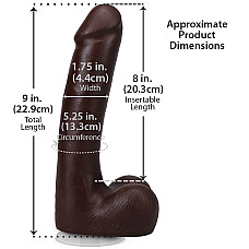 Фаллоимитатор Doc Johnson The Realistic Cock ULTRASKYN - 9 Inch with Balls Chocolate