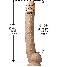 Фаллоимитатор Doc Johnson Dick Rambone Cock White, диаметр 6см, длина 42см, ПВХ
