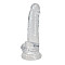 Прозорий фалоімітатор Alive Jelly Dildo Torrent, ТПЕ, присоска, діаметр 4.5см, довжина 20,6см