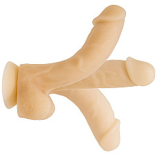 Фаллоимитатор с памятью формы, на присоске ADDICTION — DAVID 8″ Silicone Dong, вибропуля в подарок