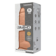 Фаллоимитатор SilexD Kingston Flesh (MODEL 15in), двухслойный, силикон+Silexpan, диаметр 7 см
