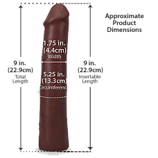Фаллоимитатор Doc Johnson The Realistic Cock ULTRASKYN - 9 Inch Chocolate