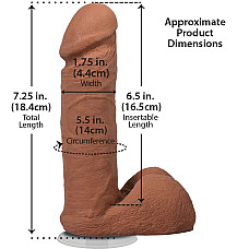 Фаллоимитатор Doc Johnson The Realistic Cock ULTRASKYN - 6 Inch with Balls Caramel