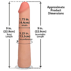 Фаллоимитатор Doc Johnson The Realistic Cock ULTRASKYN - 9 Inch Vanilla