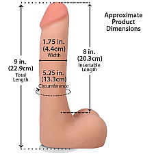 Фаллоимитатор Doc Johnson The Realistic Cock ULTRASKYN - 9 Inch with Balls Vanilla