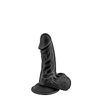 Фаллоимитатор с присоской Real Body - Real Mike Black, TPE, диаметр 3,8см