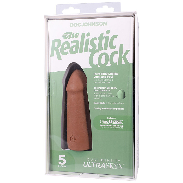 Фаллоимитатор Doc Johnson The Realistic Cock ULTRASKYN - 5 Inch Caramel