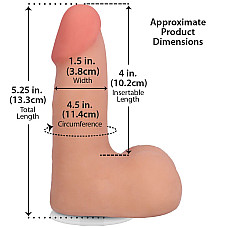 Фаллоимитатор Doc Johnson The Realistic Cock ULTRASKYN - 5 Inch with Balls Vanilla
