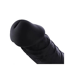 Фаллоимитатор для секс-машин Hismith 8.3″ Silicone Dildo Black, система KlicLok, гибкий стержень
