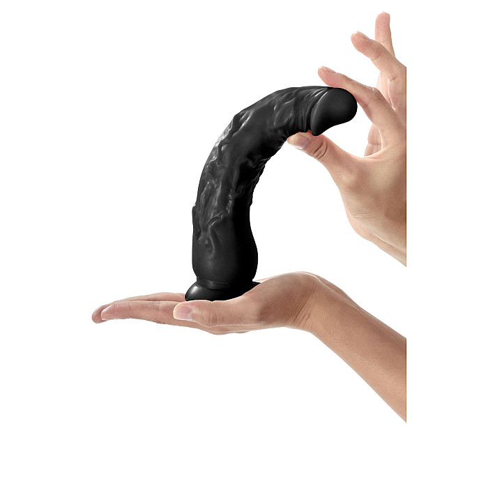 Фаллоимитатор с присоской Real Body - Real Justin Black, TPE, диаметр 4,2см