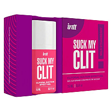 Смоктайзер для клитора Intt Suck My Clit Wild Strawberry (15 мл), клубника, гель с эффектом посасывания