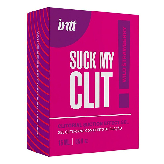 Смоктайзер для клитора Intt Suck My Clit Wild Strawberry (15 мл), клубника, гель с эффектом посасывания