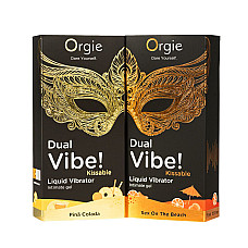 Жидкий вибратор Orgie Dual Vibe! Pina Colada Kissable Liquid Vibrator, 15 мл