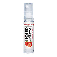 Лубрикант с эффектом вибрации Amoreane Med Liquid Vibrator Strawberry (10 мл)