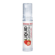 Лубрикант с эффектом вибрации Amoreane Med Liquid Vibrator Strawberry (10 мл)